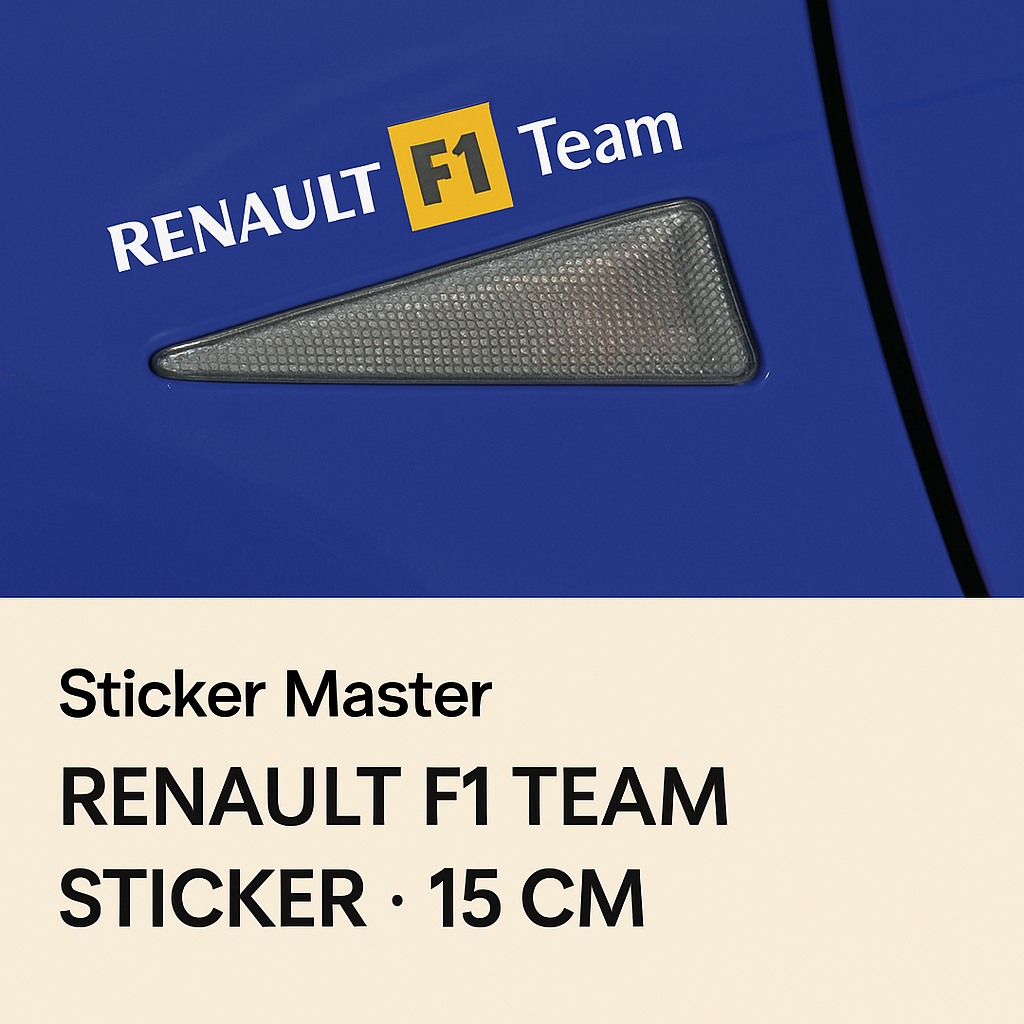 Sticker Master Renault F1 Team Sticker – Dayanıklı Vinil Set