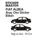 Sticker Master Fiat Albea Basık Araç Oto Sticker Etiket - Sağ ve Sol - 15 Cm