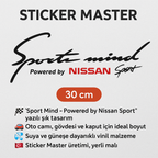 Sticker Master Nissan Sport Mind Sticker – 30 cm Powered by Nissan Sport Yazılı Araç Sticker