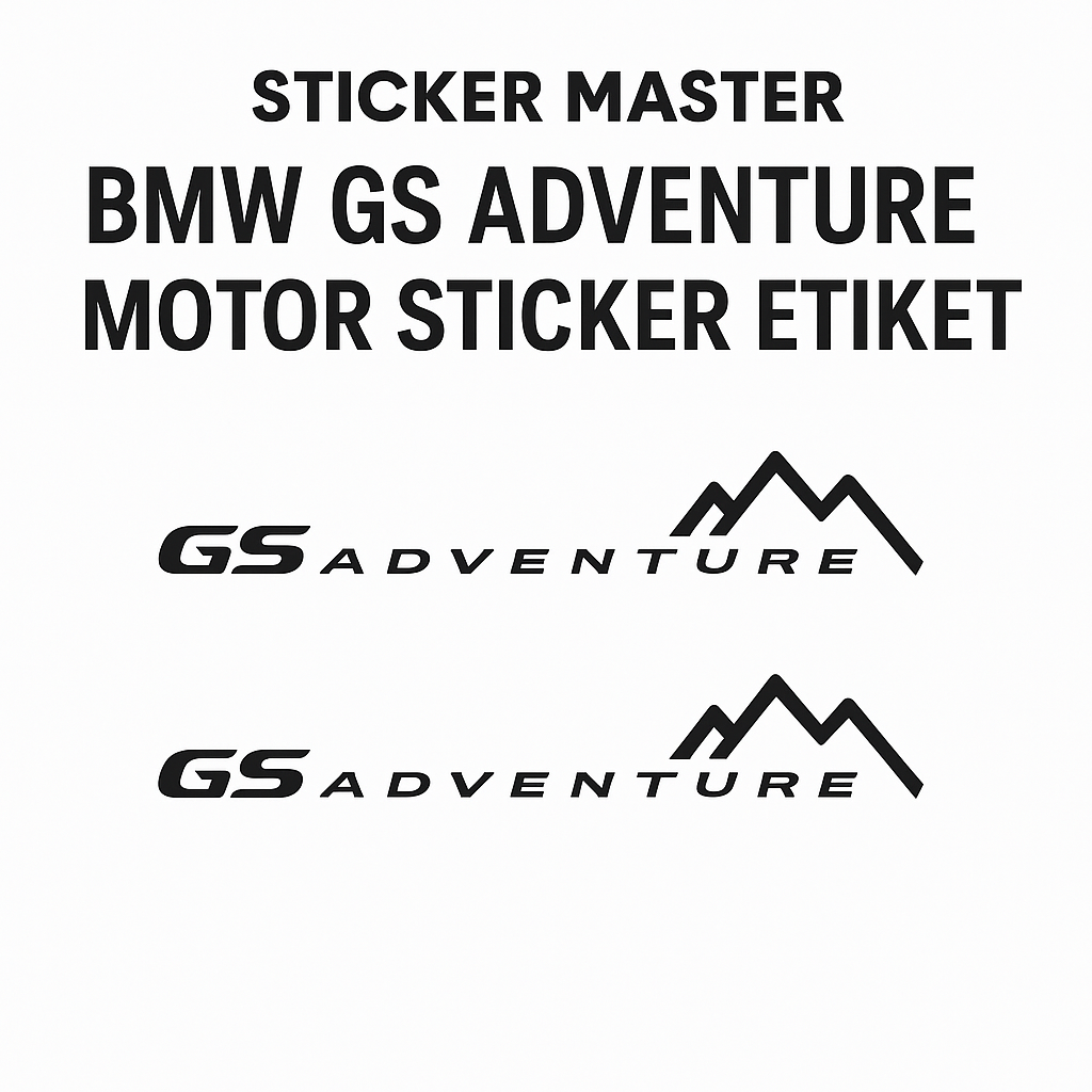 Sticker Master BMW GS Adventure Motor Sticker Etiket - 2 Adet