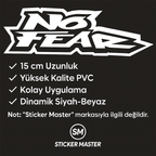 Sticker Master No Fear Sticker – 15 cm Dayanıklı Araba, Motor, Laptop Etiketi