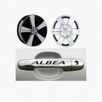 Sticker Master Fiat Albea Kapı Kolu Jant Oto Araç Sticker Etiket - 10 Adet