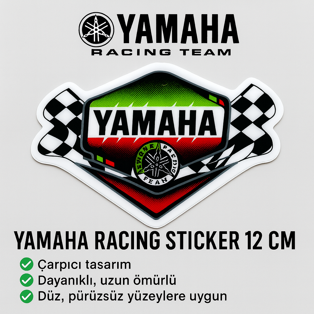 Sticker Master Yamaha Racing Team Sticker Motor Çıkartma Etiket - 15 Cm