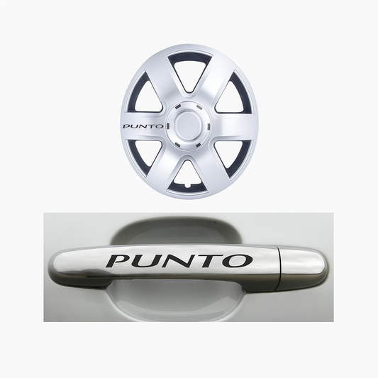 Sticker Master Fiat Punto Kapı Kolu Jant Oto Araç Sticker Etiket - 10 Adet