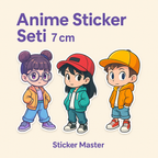 Sticker Master Anime Sticker Seti – El Yapımı Çizgi Karakter Etiketleri, Kawaii Çocuk Çıkartmaları