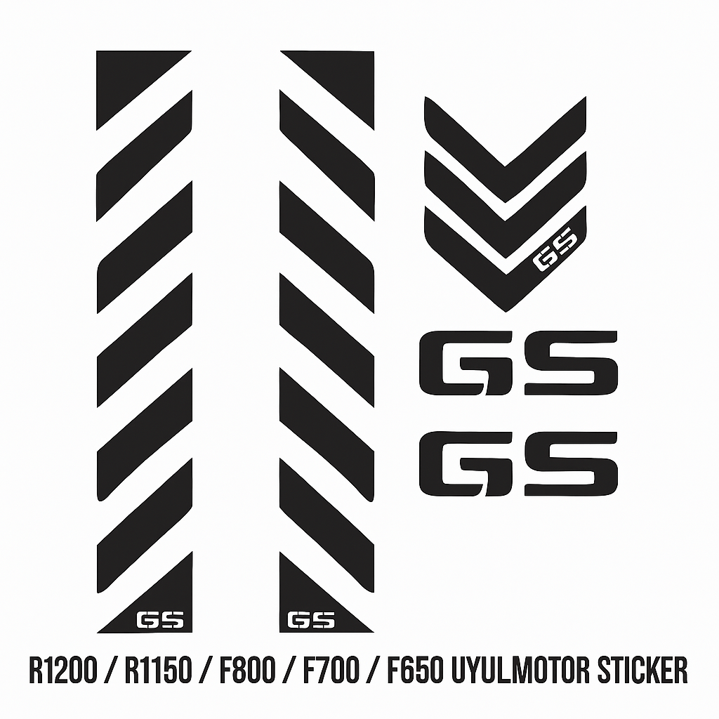 Sticker Master BMW GS Sticker Set – R1200 / R1150 / F800 / F700 / F650 Uyumlu Motor Etiket Takımı