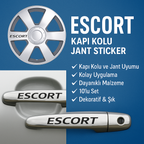 Sticker Master Ford Escort Kapı Kolu Jant Sticker - 10 Adet