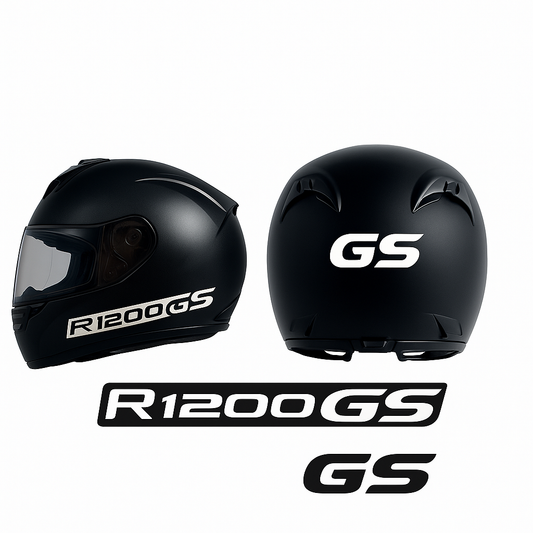 Sticker Master BMW GS Kask Sticker Etiket – R1200GS ve GS Yazılı 2 Parça Kask Seti