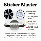 Sticker Master Ford Bmax Kapı Kolu Ve Jant Sticker - 10 Adet