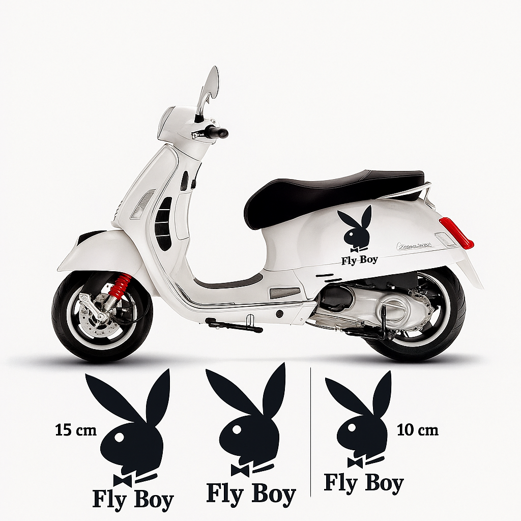 Sticker Master Vespa Fly Boy Sticker Seti – 3’lü (2 Adet 15 cm + 1 Adet 10 cm)