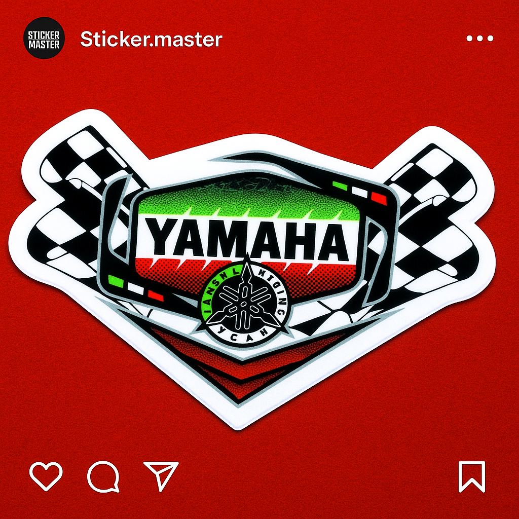 Sticker Master Yamaha Racing Team Sticker Motor Çıkartma Etiket - 15 Cm