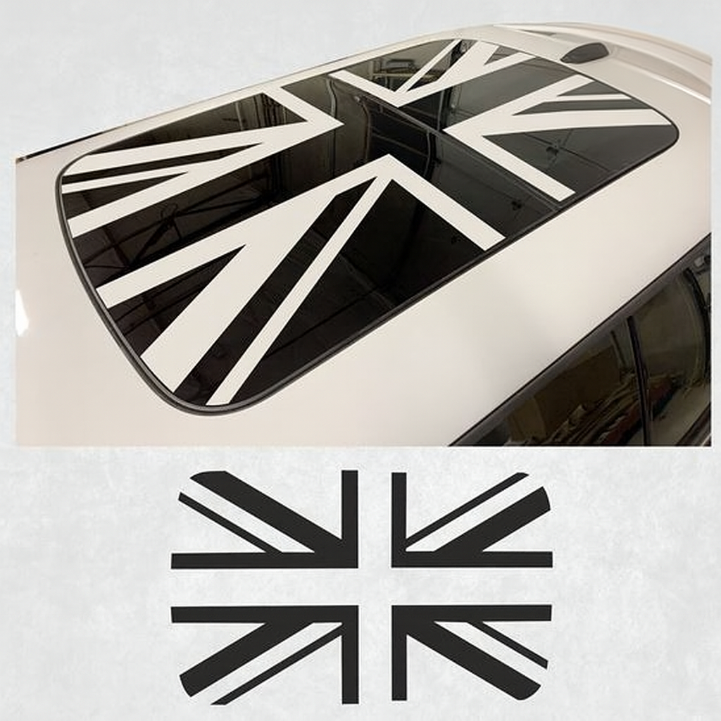 Sticker Master Mini R50 / R53 Panoramik Cam Tavan Union Jack Sticker - İngiliz Ruhu Şimdi Tavanında!