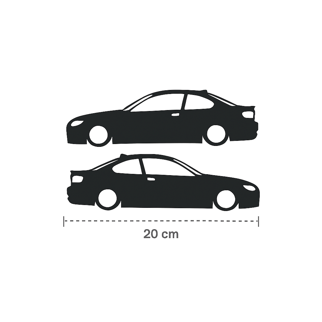 Sticker Master BMW E92 Araç Cam Sticker Etiket – 2 Adet Siluet Tasarım