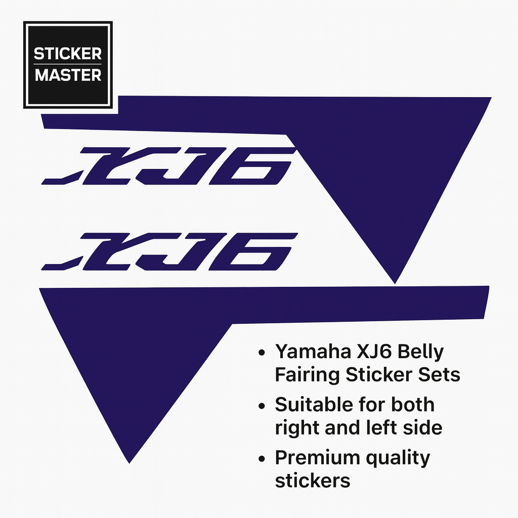 Sticker Master Yamaha XJ6 Kuyruk Grenaj Sticker Seti (Sağ ve Sol)