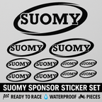 Sticker Master Suomy Sponsor Sticker Seti – Kask, Motor, Araba İçin Dayanıklı Yarışçı Etiketleri