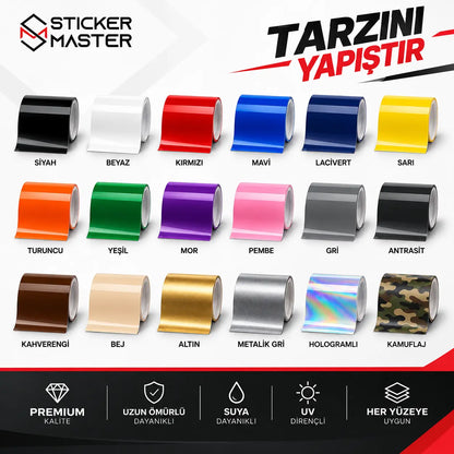 Yamaha R125 Sticker - Grenaj Logosu Seti | Sticker Master - Renk Seçenekleri