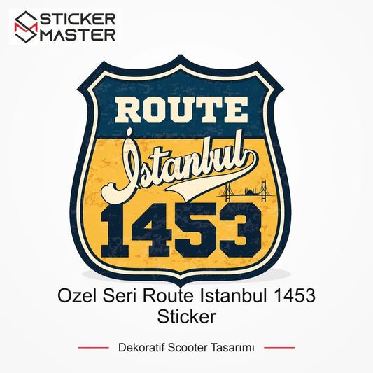 Vespa Uyumlu ROU12 Ozel Seri Route Istanbul 1453 Sticker VSP1160 ana ürün görseli - Sticker Master