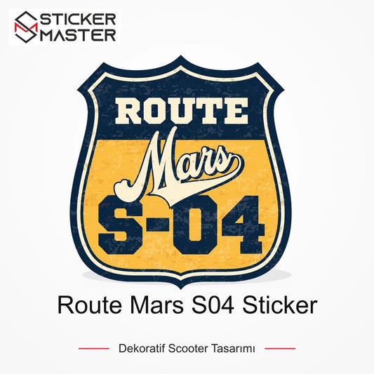 Vespa Uyumlu ROU9 Route Mars S04 Sticker VSP1157 ana ürün görseli - Sticker Master