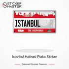Vespa Uyumlu İstanbul Haritası Plaka Sticker