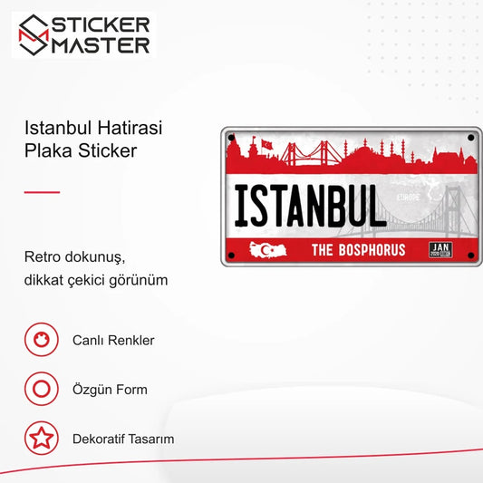 Vespa Uyumlu ROU99 Istanbul Hatirasi Plaka Sticker VSP1624 retro tasarım ve kullanım özellikleri - Sticker Master