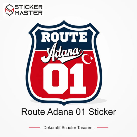Vespa Uyumlu ROUP13 Route Adana 01 Sticker VSP1470 ana ürün görseli - Sticker Master
