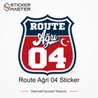 Vespa Uyumlu Route Ağri 04 Sticker