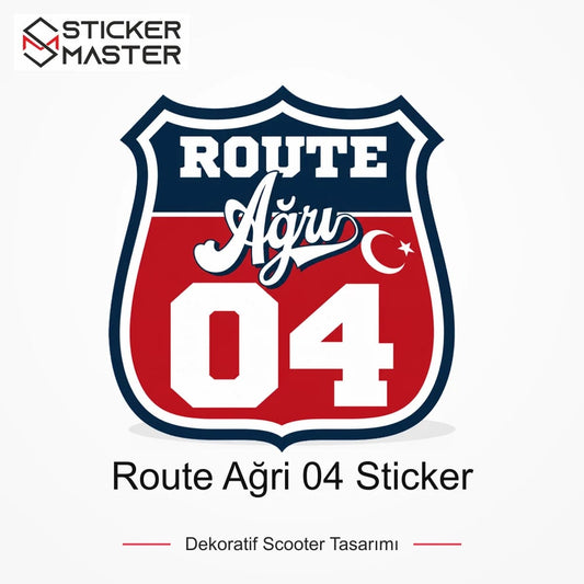 Vespa Uyumlu ROUP16 Route Ağri 04 Sticker VSP1473 ana ürün görseli - Sticker Master