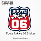 Vespa Uyumlu Route Ankara 06 Sticker