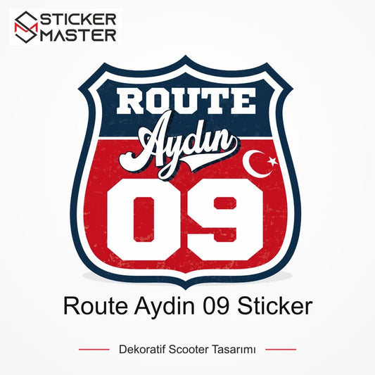 Vespa Uyumlu ROUP21 Route Aydin 09 Sticker VSP1478 ana ürün görseli - Sticker Master