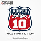 Vespa Uyumlu Route Balıkesir 10 Sticker
