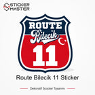 Vespa Uyumlu Route Bilecik 11 Sticker