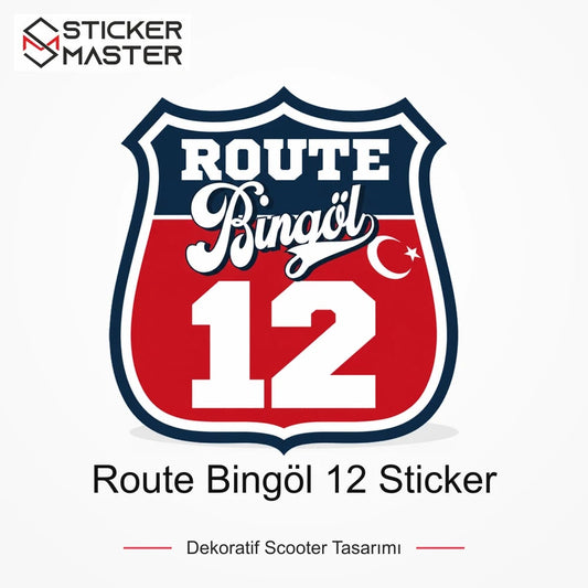 Vespa Uyumlu ROUP24 Route Bingöl 12 Sticker VSP1481 ana ürün görseli - Sticker Master