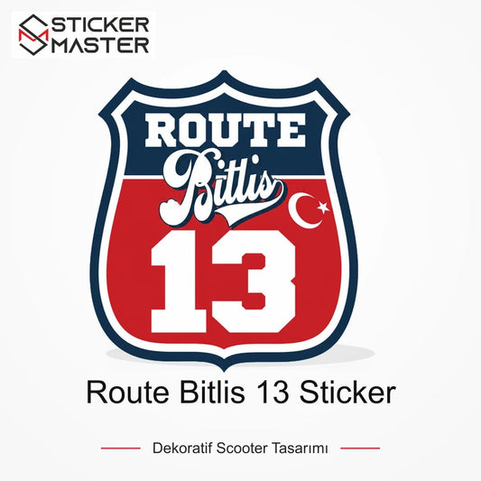 Vespa Uyumlu ROUP25 Route Bitlis 13 Sticker VSP1482 ana ürün görseli - Sticker Master