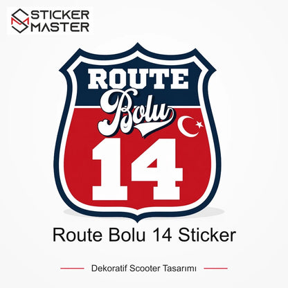Vespa Uyumlu ROUP26 Route Bolu 14 Sticker VSP1483 ana ürün görseli - Sticker Master