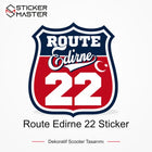 Vespa Uyumlu Route Edirne 22 Sticker