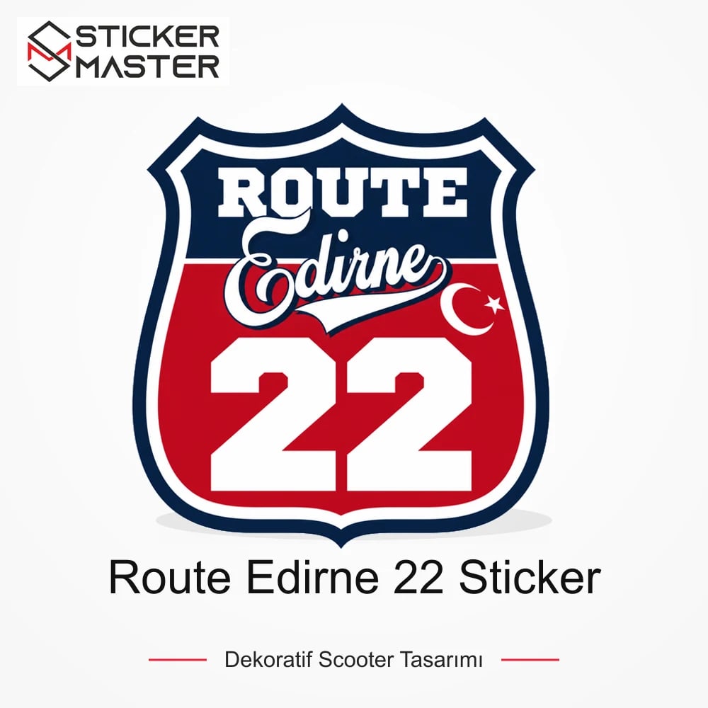 Vespa Uyumlu ROUP34 Route Edirne 22 Sticker VSP1491 ana ürün görseli - Sticker Master