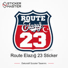 Vespa Uyumlu Route Elazığ 23 Sticker