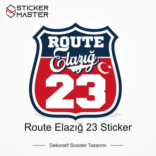 Vespa Uyumlu ROUP35 Route Elazığ 23 Sticker VSP1492 ana ürün görseli - Sticker Master