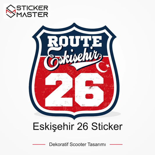Vespa Uyumlu ROUP38 Eskişehir 26 Sticker VSP1495 ana ürün görseli - Sticker Master