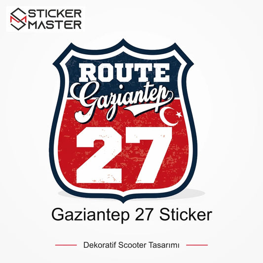 Vespa Uyumlu ROUP39 Gaziantep 27 Sticker VSP1496 ana ürün görseli - Sticker Master