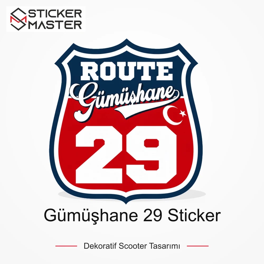 Vespa Uyumlu ROUP41 Gümüşhane 29 Sticker VSP1498 ana ürün görseli - Sticker Master