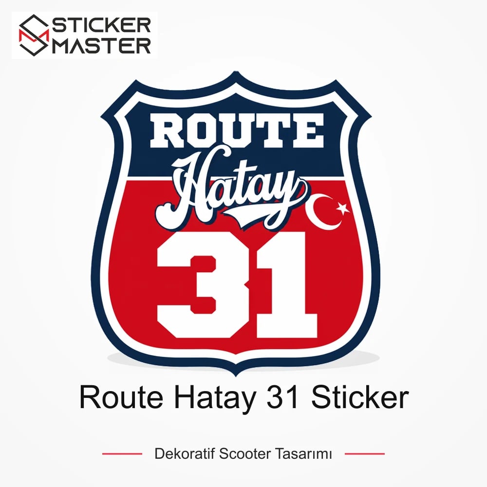 Vespa Uyumlu ROUP43 Route Hatay 31 Sticker VSP1500 ana ürün görseli - Sticker Master