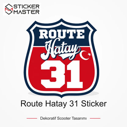 Vespa Uyumlu ROUP43 Route Hatay 31 Sticker VSP1500 ana ürün görseli - Sticker Master