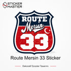 Vespa Uyumlu Route Mersin 33 Sticker