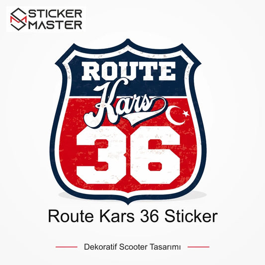 Vespa Uyumlu ROUP48 Route Kars 36 Sticker VSP1505 ana ürün görseli - Sticker Master
