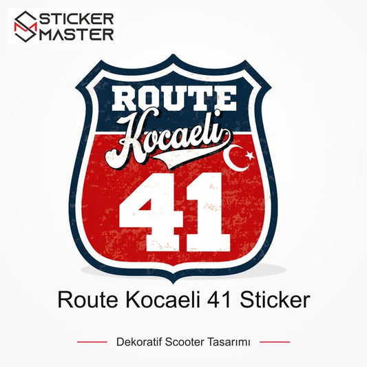 Vespa Uyumlu ROUP53 Route Kocaeli 41 Sticker VSP1510 ana ürün görseli - Sticker Master