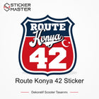 Vespa Uyumlu Route Konya 42 Sticker