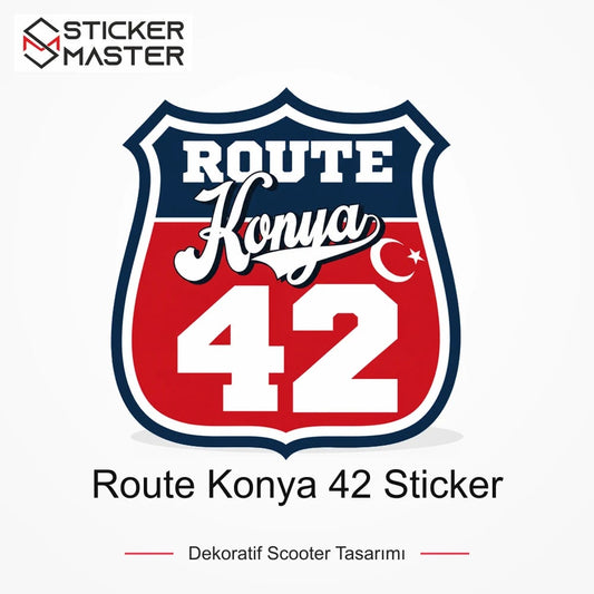 Vespa Uyumlu ROUP54 Route Konya 42 Sticker VSP1511 ana ürün görseli - Sticker Master