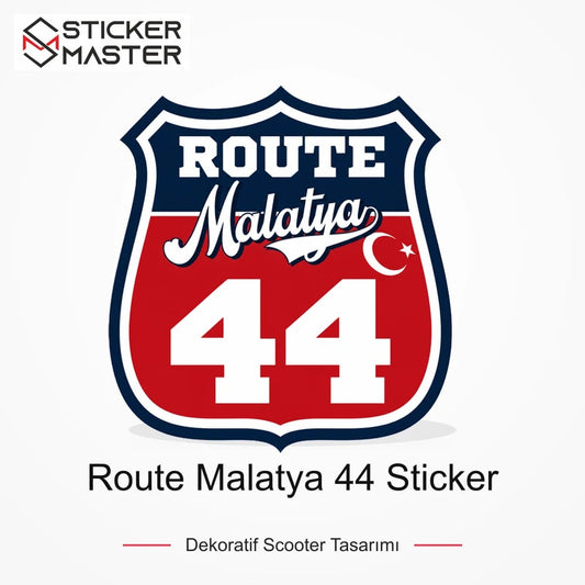 Vespa Uyumlu ROUP56 Route Malatya 44 Sticker VSP1513 ana ürün görseli - Sticker Master