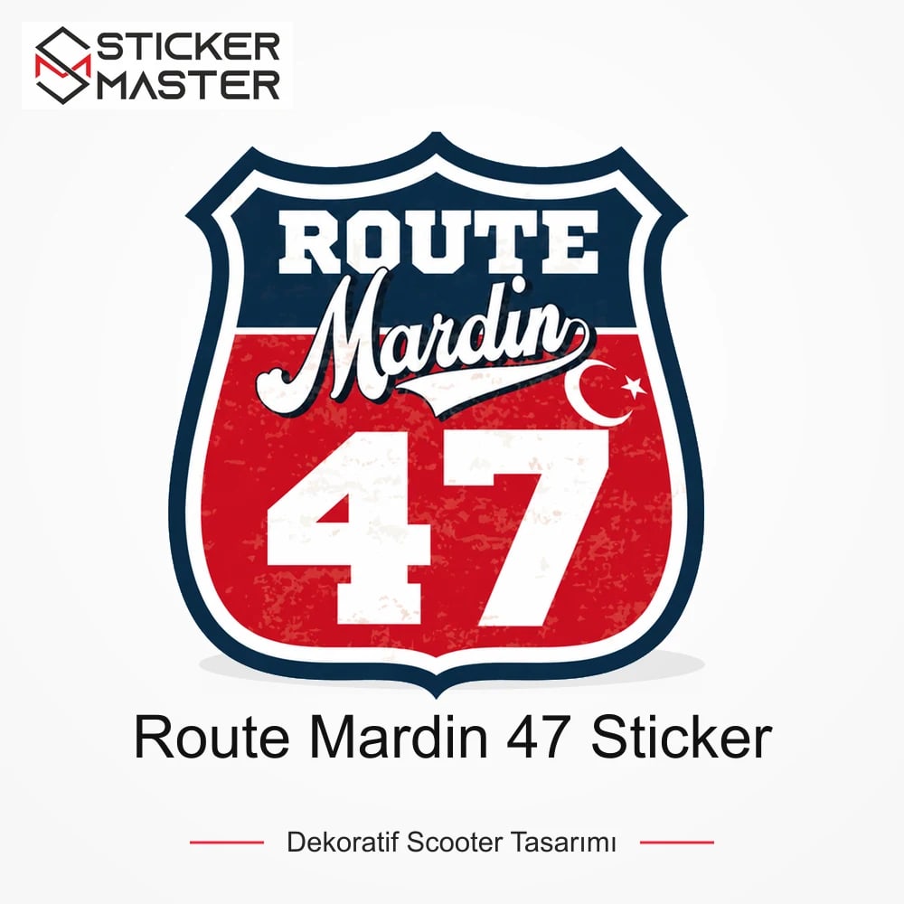 Vespa Uyumlu ROUP59 Route Mardin 47 Sticker VSP1516 ana ürün görseli - Sticker Master